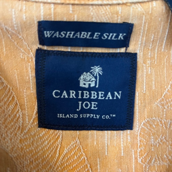 Men's Caribbean Joe XL Button Down Shirt 100% Silk - Picture 3 of 6